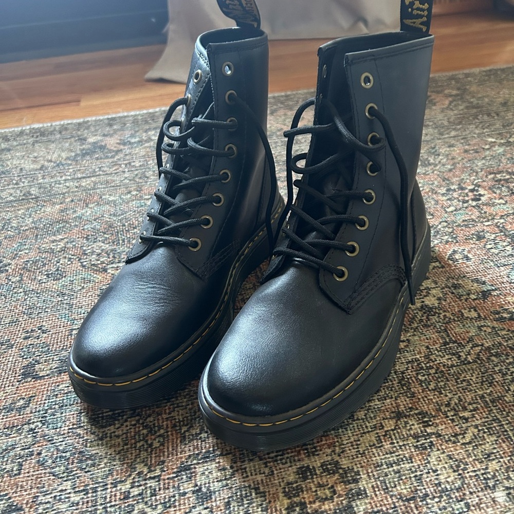 Dr. Martens Zavala Black Leather Boots
